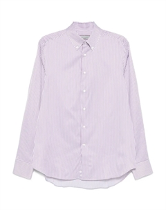 Полосатая хлопковая рубашка, белый Canali