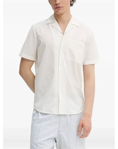 Рубашка с отложным воротником и карманом, нейтральный Hugo