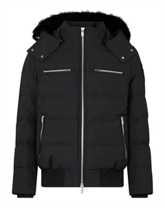 Куртка-бомбер с меховой отделкой, черный Moose knuckles