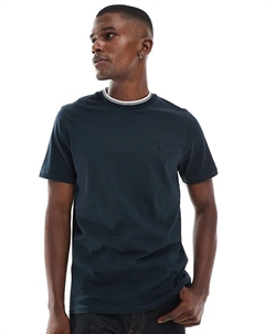 Футболка Ss с кантом, тонкая, темно-синяя, z271 Lyle & scott