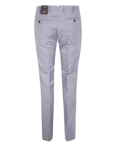 Хлопковые брюки без застежки спереди, серый Incotex