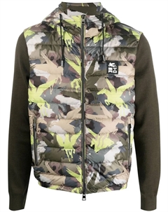 Пуховик с принтом Pegaflying, зеленый Etro