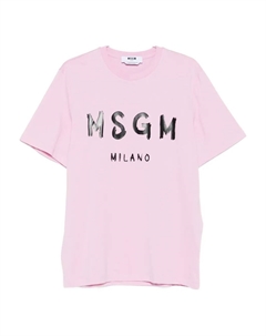 Футболка с логотипом, розовый Msgm