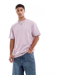 Плотная свободная футболка розового цвета Asos design