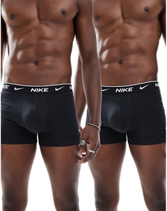 Двойные боксеры Everyday Cotton Stretch черного и темно-синего цветов Nike