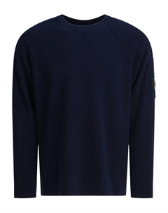 Свитер с рукавами реглан и карманами, синий C.p. company