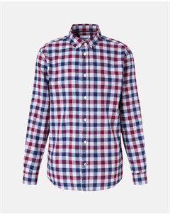 Мужская рубашка с длинным рукавом в клетку, розовый Easy wear