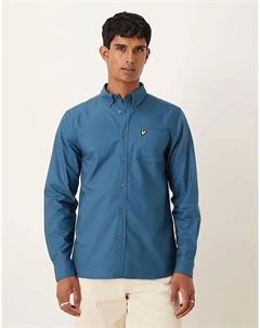 Рубашки Ls из тканого материала, простая рубашка Оксфорд в цвете x862, цвет "глубокая вода" Lyle & scott