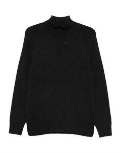 Шерстяной свитер с высоким воротом, серый Eleventy