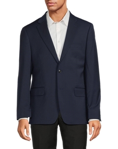 Блейзер Modern Fit из смесовой шерсти, темно-синий Tommy hilfiger