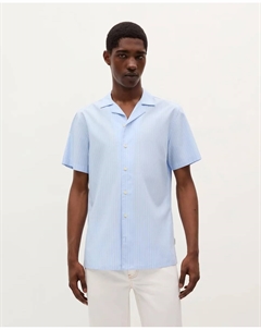 Мужская хлопковая рубашка с коротким рукавом, светло-голубой Scalpers