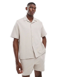 Пижамный комплект серого цвета с вафельной тканью Asos design