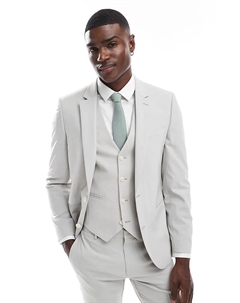 Узкий пиджак светло-серого цвета Asos design