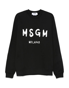 Хлопковая толстовка с логотипом, черный Msgm