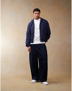 Спортивная куртка свободного кроя темно-синего цвета Asos design