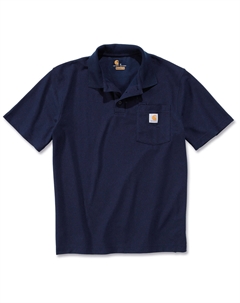 Футболка Contractors Work Pocket Polo Shirt, темно-синий Carhartt