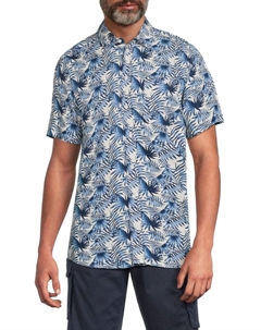 Футболка с принтом Bhadim, цвет Blue Palm Multi Blend