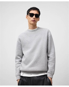 Мужской хлопковый свитер структурной вязки, светло-серый Adolfo dominguez