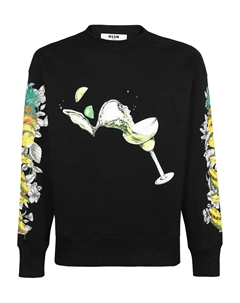 Толстовка с графическим принтом, черный Msgm