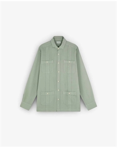 Мужская рубашка классического кроя с карманами, оливковый Scalpers