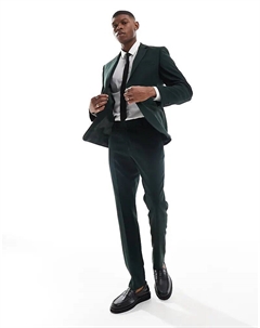 Узкие свадебные брюки зеленого цвета Asos design