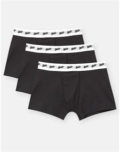 Упаковка из 3 шт. черных боксеров в других цветах Pull & bear