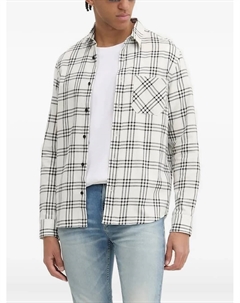 Клетчатая рубашка с нагрудным карманом, белый Hugo