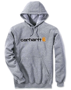 Худи Signature Logo Midweight Hoodie, светло-серый Carhartt