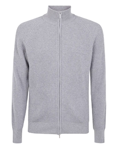 Кардиган на молнии в рубчик, серый Barba
