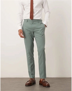 Узкие брюки зеленого цвета Asos design