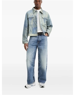 Джинсы с широкими штанинами и выцветшим эффектом, синий Hugo