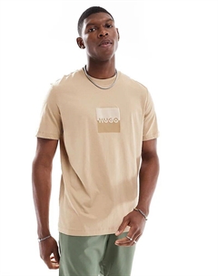 Футболка Dusplit бежевого цвета Hugo red