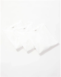 Набор из 3 футболок свободного кроя белого цвета Asos design