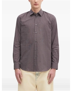 Рубашка с геометрическим принтом, коричневый Paul smith