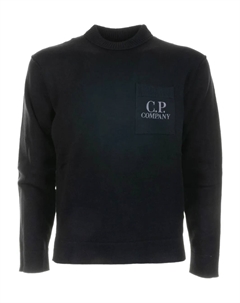 Свитер с накладным карманом с логотипом, черный C.p. company