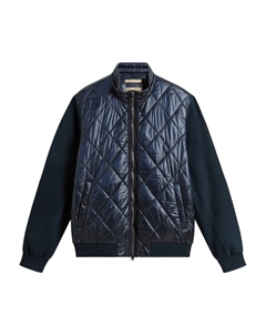 Стеганая куртка с трикотажными вставками, синий Woolrich