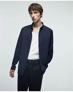 Рубашка структурированная облегающая, темно-синий Сфера