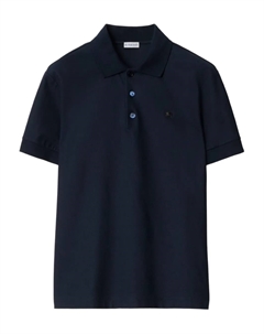 Хлопковая рубашка-поло, синий Burberry