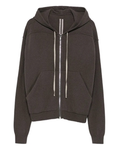 Толстовка с капюшоном на молнии, коричневый Rick owens