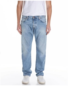 Мужские джинсы-вакеро расслабленного кроя с пятью карманами, светло-голубой Replay