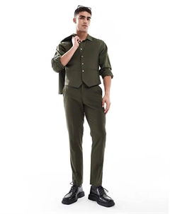 Узкие брюки оливково-зеленого цвета Asos design