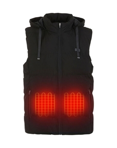 Жилет с капюшоном и подогревом, черный Helios