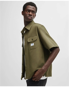 Мужская рубашка с коротким рукавом, хаки Hugo