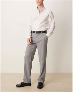 Строгие брюки прямого кроя светло-серого цвета Asos design