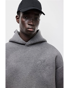 Худи из акваланга свободного кроя, серый H&m