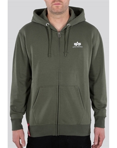Худи Basic Zip Hoodie, оливковый Alpha industries
