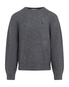 Свитер с круглым вырезом и вышитым логотипом, серый Carhartt wip