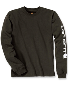 Лонгслив Logo Longsleeve, оливковый Carhartt