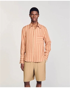 Мужская рубашка в полоску, песочный Sandro