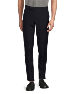 Узкие брюки в полоску с низкой талией, темно-синий Thom browne